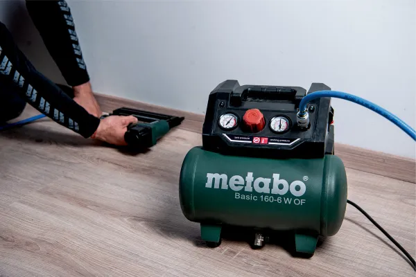 Компрессор воздушный Metabo BASIC 160-6 W OF безмасляный, 900Вт, 6л, 160л/мин, 8бар, 8.4кг цена в Украине