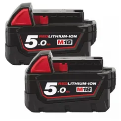 Набір акумуляторів MILWAUKEE, M18 B52 (5Аг)(M18 В5 - 2шт) фото