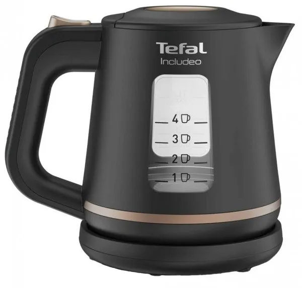 Электрочайник Tefal Includeo 1л, пластик, черный