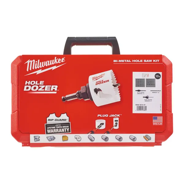 Набір коронок Bi-Metal HOLE DOZER MILWAUKEE, (діаметри 19/22/32/51/60/73/76/83/102мм) (12шт), пластиковий кейс цена в Украине