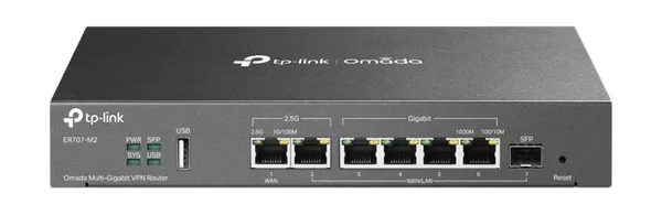 Мультисервисный Маршрутизатор TP-LINK ER707-M2, 1x2.5GE LAN, 1x2.5GE WAN/LAN, 4xGE LAN, 1xSFP WAN/LAN 1xUSB