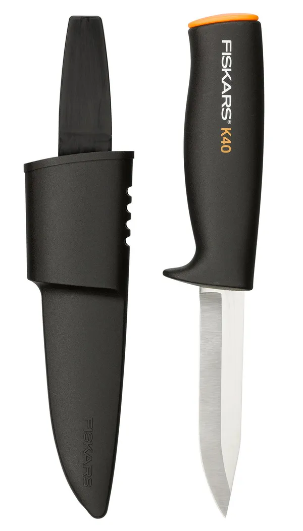 Нож общего назначения с чехлом Fiskars K40 фото №1