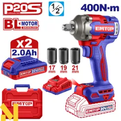 Гайковерт акумуляторний EMTOP ECIWL2040 фото