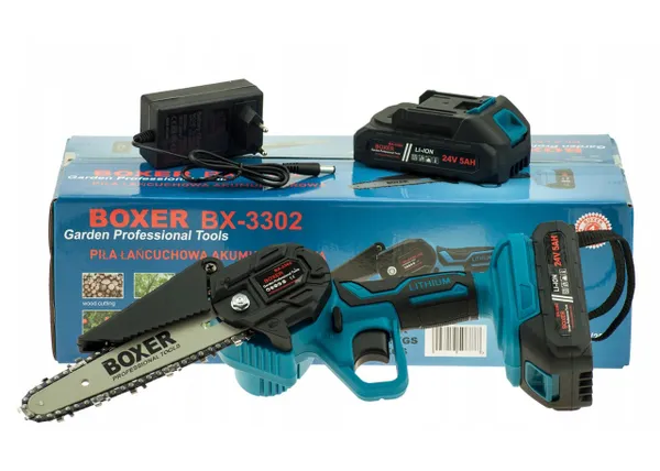 Мини пила аккумуляторная 24 В, шина 6" Boxer BX-3302 с доставкой