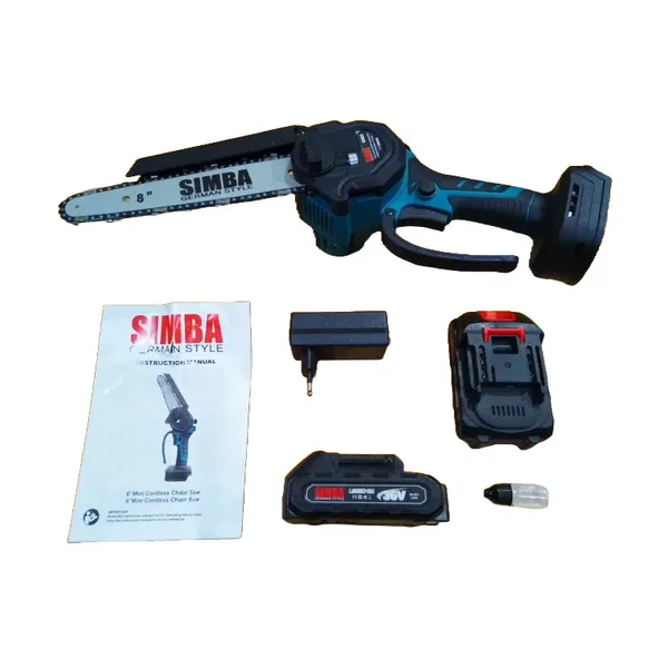 Аккумуляторная цепная мини пила шина 8" Simba SA-004 заказать