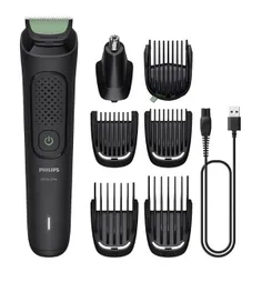 Триммер універсальний Philips Series 3000 для бороды и усов, акум., сталь, черный фото