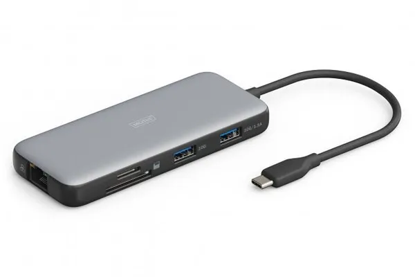 Док-станція DIGITUS USB-C > HDMI/2xUSB-A/USB-C/SD/MicroSD/RJ54