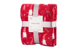 Плед Ardesto Christmas Flannel, 160х200см, 100% полиэстер, гномы фото