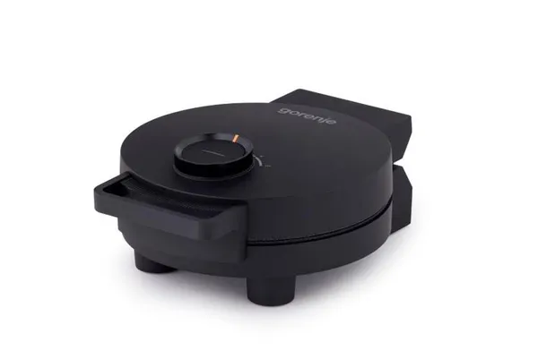 Мини-гриль Gorenje 1000Вт, алюминий, пластина д/вафель, корпус-металл, черный