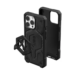 Чохол+магнітне кільце-тримач UAG для iPhone 16 Pro Max, Monarch Pro Magsafe, Carbon Fiber/Black Stand фото