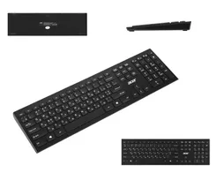 Клавіатура мембранна Acer OKR010, 109key, WL, EN/UKR/RU,чорний фото