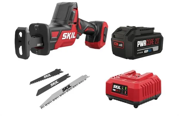 Пила сабельная аккумуляторная SKIL 3475 CA Compact 20В 1х5А·час пропил 200мм ход 25.4мм 1.8кг