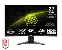 Монітор MSI 27" MAG 276CXF 2xHDMI, DP, Audio, VA, 280Hz, 0.5ms, sRGB 102%, CURVED, AdaptiveSync фото