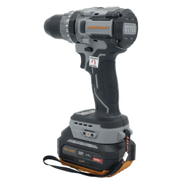 Бесщеточнный аккумуляторный шуруповерт Procraft Industrial CD20A в кейсе (1 акб) Kick back control купить в Украине