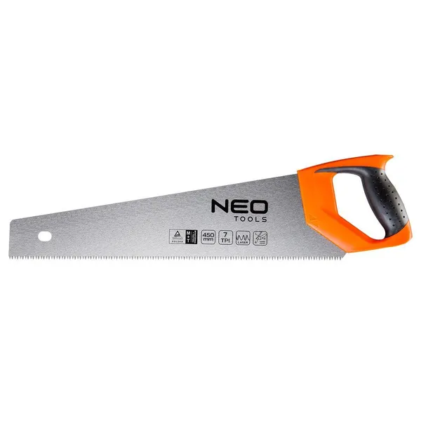 Ножівка по дереву Neo Tools, 450 мм, 7TPI фото №1