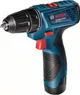 Шуруповерт-дрель аккумуляторный Bosch GSR 120-Li, 12В 2х2Ач, 14/30 Нм, 400/1500об/мин, ЗУ, кейс, 0.89 кг,