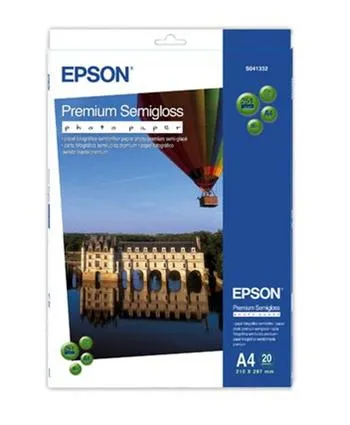 Папір Epson A4 Premium Semigloss Photo Paper, 20арк.