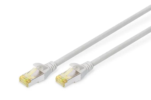 Патч-корд DIGITUS CAT 6a S-FTP, 0,25м, AWG 26/7, Cu, LSZH, сірий