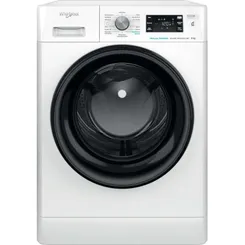 Стиральная машина Whirlpool фронтальная, 8кг, 1200, A+++, 60см, дисплей, пар, инвертор, люк черный, белый фото