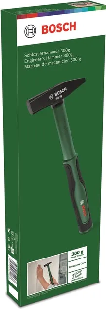 Молоток слесарный Bosch 300г 30см рукоять скловолокно купить в Украине