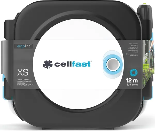 Котушка зі шлангом Cellfast ERGO XS автоматична 10+2м шланга 3/8" комплект конекторів та зрошувач ERGO купити в Україні