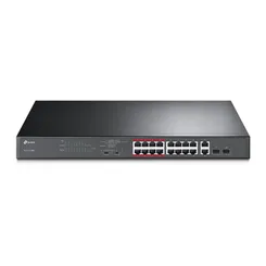 Коммутатор TP-LINK TL-SL1218MP 16x1FE (16xPoE), 2xSFP, 192Вт, Неуправляемый фото