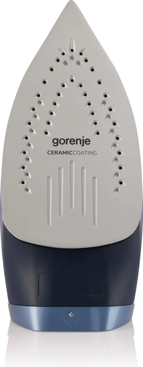 Утюг Gorenje, 3250Вт, 420мл, паровой удар -250гр, верт. отпаривание, антинакипь, автоотключение, керам. подошва, чорно-синій с доставкой