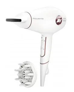 Фен Rowenta Volumizer Hybrid, 1800Вт, 3 режими, іонізація, хол. обдув, турборежим, білий фото