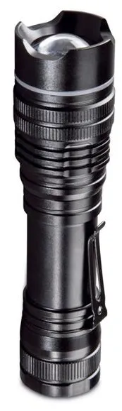 Фонарь ручной на батарейках Hama PRO-3, AAAx3, 330лм, LED, 3 функции освещения, чёрный фото