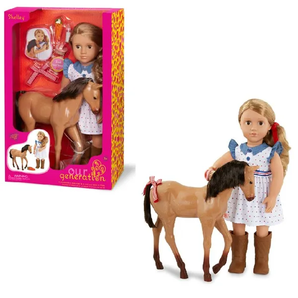Лялька Our Generation Шеллі з лошам Аппалуза та аксесуарами 46см