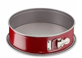 Форма для выпечки Tefal DeliBake, круглая, съемное дно, 27см, углеродистая сталь, красный