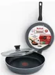 Сковорода ВОК з кришкою Tefal Generous Cook, 28см, алюміній, бакеліт, скло, чорний