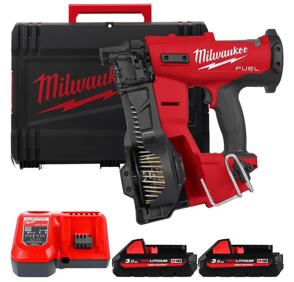 Пістолет цвяхозабивний акумуляторний MILWAUKEE M18 FRCN45-302X, (+ заряд.пристрій, 2 акум., HD кейс)