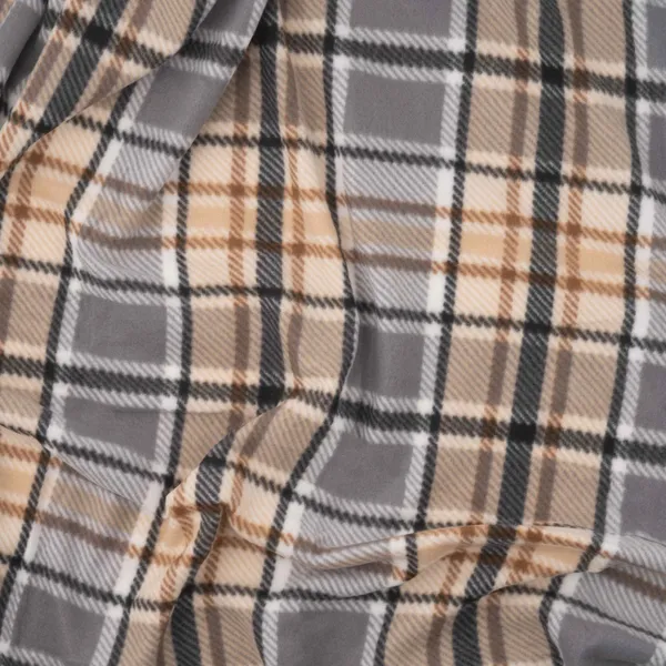 Плед ARDESTO Fleece 130x160см, 100% полиэстер, клетка, серый цена в Украине