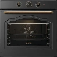 Духовой шкаф Gorenje электрический, 77л, A+, пар, дисплей, черный фото