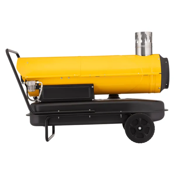 Тепловая пушка дизель/керосин 2E PowerHeat D30i, непрямого нагрева, 30кВт, 400м кв, 780м куб/ч, колеса, IPX4, жёлтый