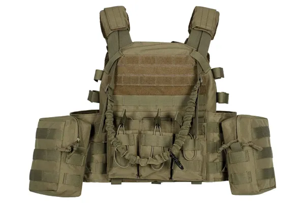 Плитоноска з додатковими сумками 2E Tactical Тип1, Молле, хакі фото №6