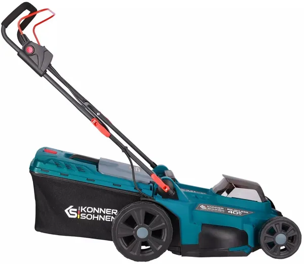 Замовити Газонокосарка акумуляторна Konner&Sohnen KS 43LM-40V 40В(20+20) акб 2?4А·год 43см 50л 25-75мм 15.5кг з доставкою