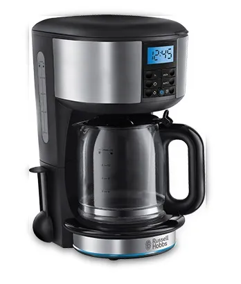 Кофеварка Russell Hobbs капельная Buckingham 1.25л, молотый, LED-дисплей, черно-серебристый