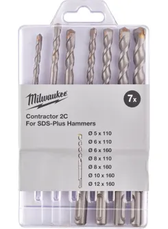 Набір бурів Бур SDS+ CONTRACTOR(5/5/6/8х110, 6/8/10/12х160) (7 од) пластиковий бокс фото