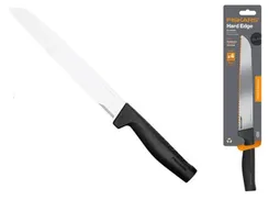 Кухонний ніж для хліба Fiskars Hard Edge, 22см, нержавіюча сталь, пластик, чорний фото