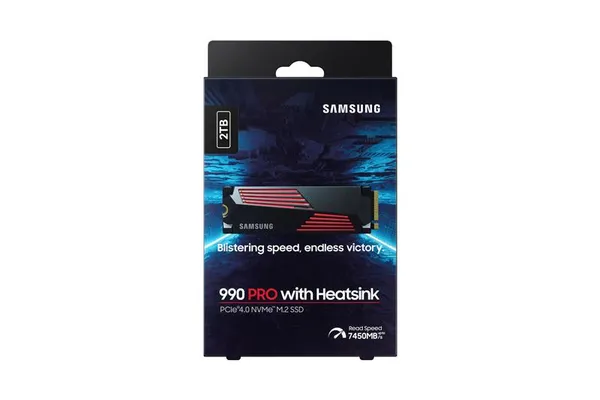 Накопичувач SSD Samsung M.2 2TB PCIe 4.0 990PRO + радіатор