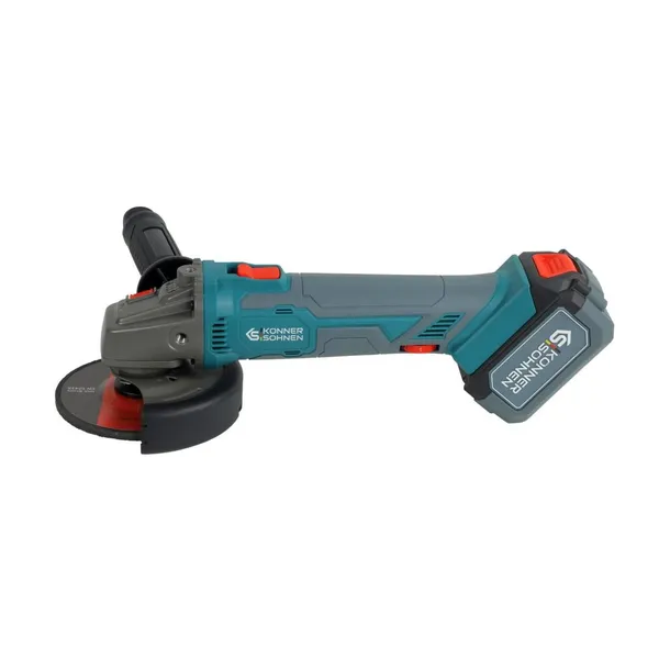 Набір із двох акумуляторних інструментів Konner&Sohnen KS IDAGB 20V SET 1 20В дриль ударний, шліфмашина кутова, швидкий ЗП 2.4А акб 1х2А·год+1х4А·год кейс 3кг з доставкою