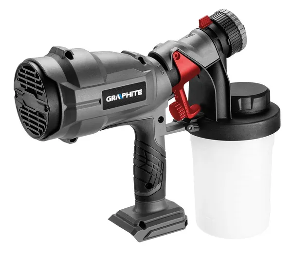 Краскораспылитель аккумуляторный GRAPHITE Energy+ 18В 700мл·мин бачок 900мл 1.45кг без АКБ и ЗП цена в Украине
