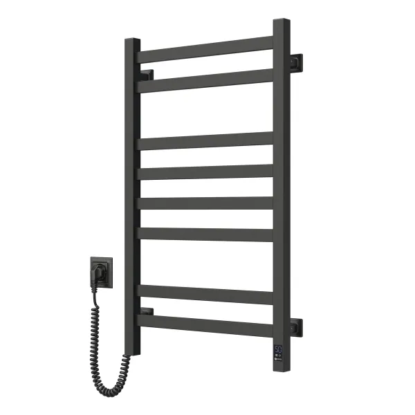 Полотенцесушитель Navin электрический Авангард, 800х480х71мм, таймер-регулятор, сталь, черный муар, левое подключение