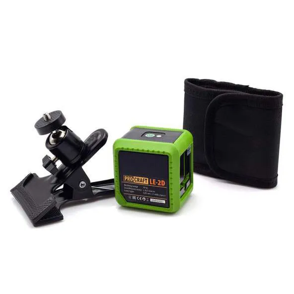 Лазерный уровень 2 луча Procraft LE-2D зеленый диод купить в Украине