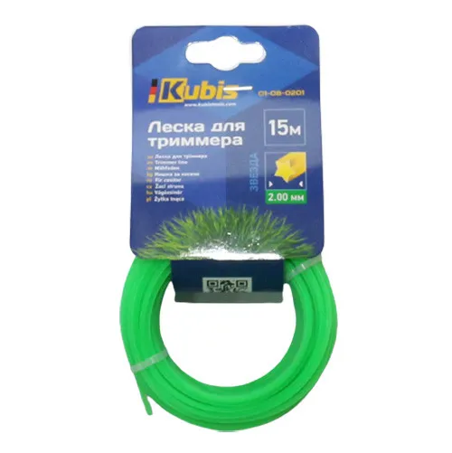 Жилка для тримера 2.0 мм 15 м зірка Kubis 01-08-0201