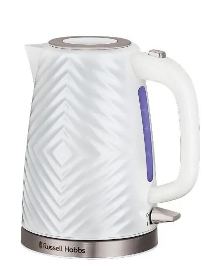 Электрочайник Russell Hobbs Groove White 1.7л, Strix, пластик, белый