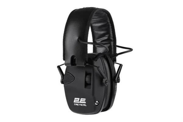 Тактичні захисні навушники 2E Pulse Pro Black NRR 22 dB, активні фото №1