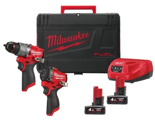 Набір з двох інструментів безщіткових акумуляторних M12 FPP2X2-402X MILWAUKEE (гайковерт M12 FCIWF12G3-0, дриль-шурупокрут M12 F ціна в Україні